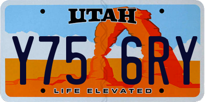 UT license plate Y756RY
