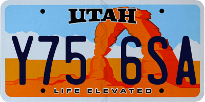 UT license plate Y756SA