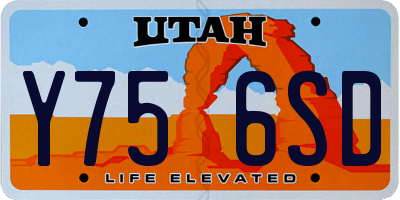 UT license plate Y756SD
