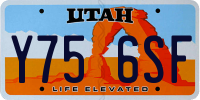 UT license plate Y756SF