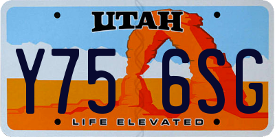 UT license plate Y756SG