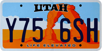 UT license plate Y756SH