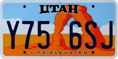 UT license plate Y756SJ