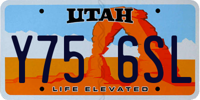 UT license plate Y756SL