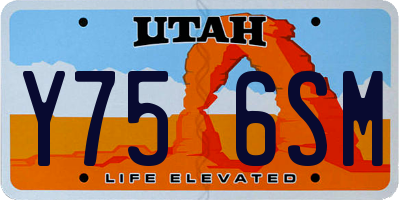 UT license plate Y756SM