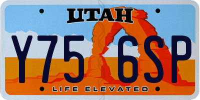 UT license plate Y756SP