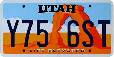 UT license plate Y756ST