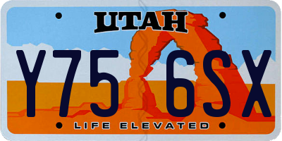 UT license plate Y756SX