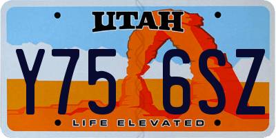 UT license plate Y756SZ