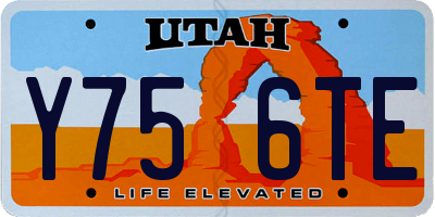 UT license plate Y756TE