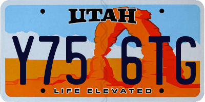 UT license plate Y756TG
