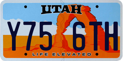 UT license plate Y756TH