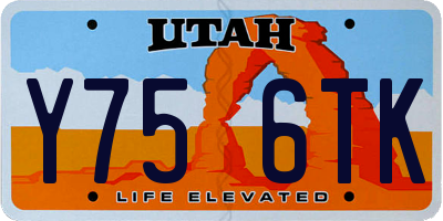 UT license plate Y756TK