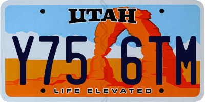 UT license plate Y756TM