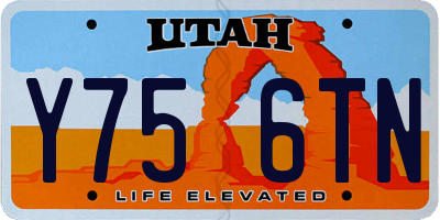 UT license plate Y756TN