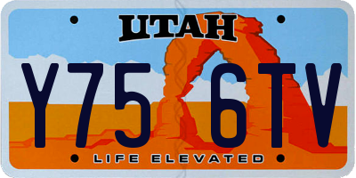 UT license plate Y756TV