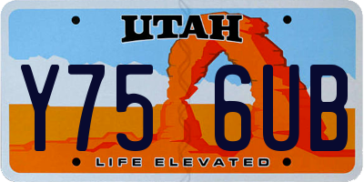 UT license plate Y756UB