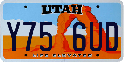 UT license plate Y756UD