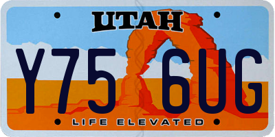 UT license plate Y756UG