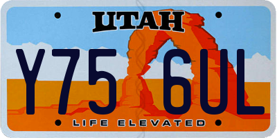 UT license plate Y756UL