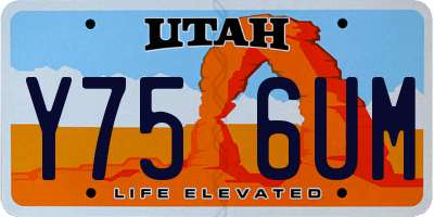 UT license plate Y756UM