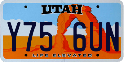 UT license plate Y756UN