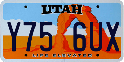 UT license plate Y756UX