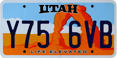 UT license plate Y756VB