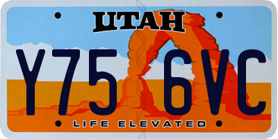 UT license plate Y756VC
