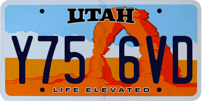 UT license plate Y756VD