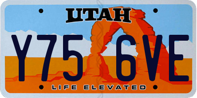 UT license plate Y756VE