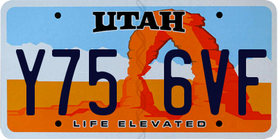UT license plate Y756VF
