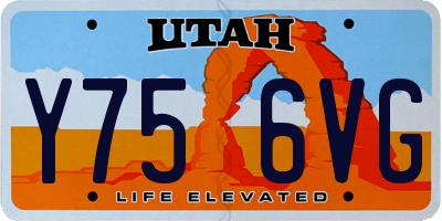 UT license plate Y756VG