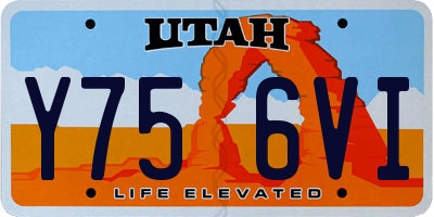 UT license plate Y756VI