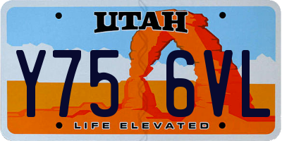 UT license plate Y756VL
