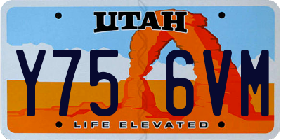 UT license plate Y756VM