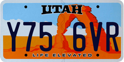 UT license plate Y756VR