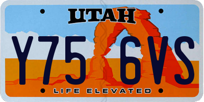 UT license plate Y756VS