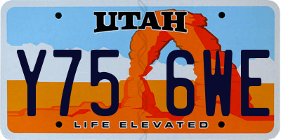 UT license plate Y756WE