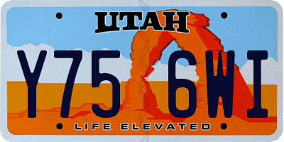 UT license plate Y756WI