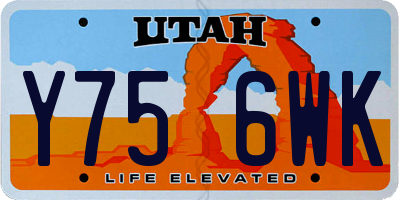 UT license plate Y756WK