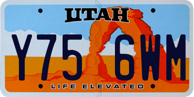 UT license plate Y756WM