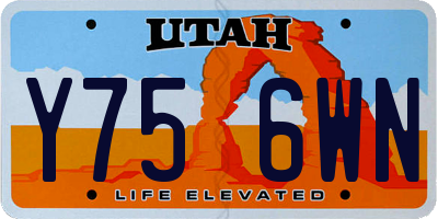 UT license plate Y756WN