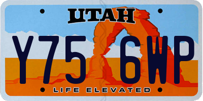 UT license plate Y756WP