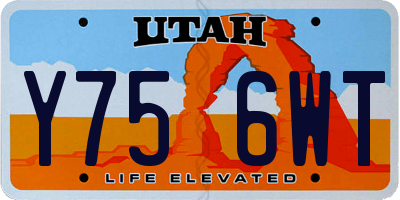 UT license plate Y756WT