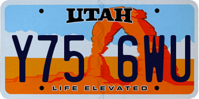 UT license plate Y756WU