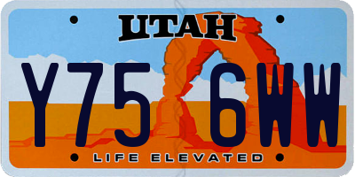UT license plate Y756WW