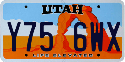 UT license plate Y756WX