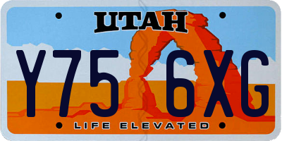 UT license plate Y756XG