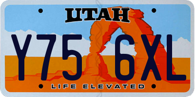 UT license plate Y756XL